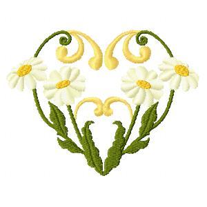 Springtime Daisies Embroidery Machine Design