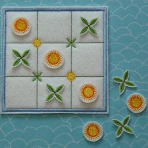 Summer Days Tic Tac Toe Embroidery Machine Design