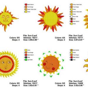 Sunshine Embroidery Machine Design