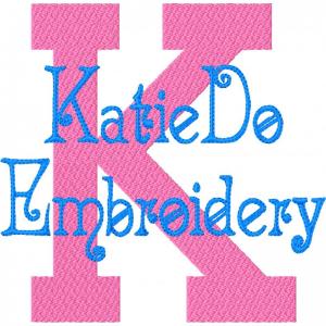 Super Sized Letters Embroidery Machine Design