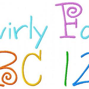 Swirly Font Embroidery Machine Design