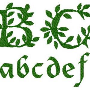 Tender Leaf Font Embroidery Machine Design