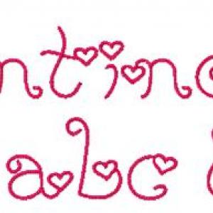 Valentine Font Embroidery Machine Design