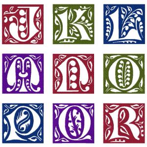 Victorian Letters Embroidery Machine Design