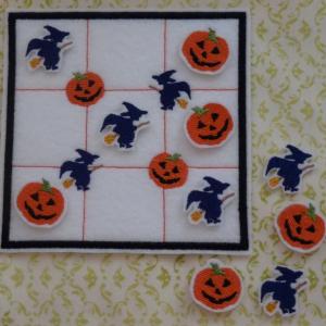 Halloween Tic Tac Toe Embroidery Machine Design