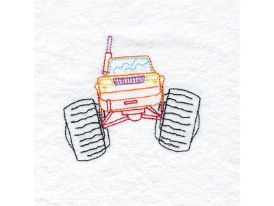 All Terrain Trucks Embroidery Machine Design