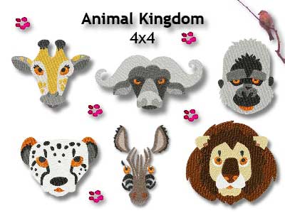 Animal Kingdom Embroidery Machine Design