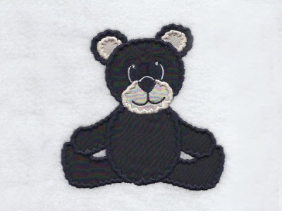 Applique Benny Bear Embroidery Machine Design