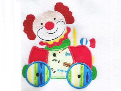 Applique Clowns Embroidery Machine Design