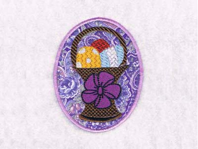 Applique Easter Eggs Embroidery Machine Design