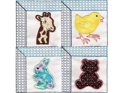 Applique Animal Quilt Windows