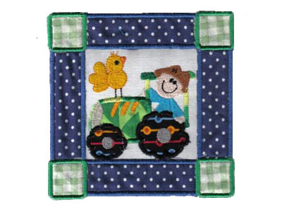 Applique Farm Blocks Embroidery Machine Design