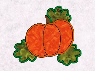 Applique Fall Time Embroidery Machine Design