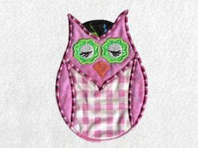 Applique Hoot Owls Embroidery Machine Design