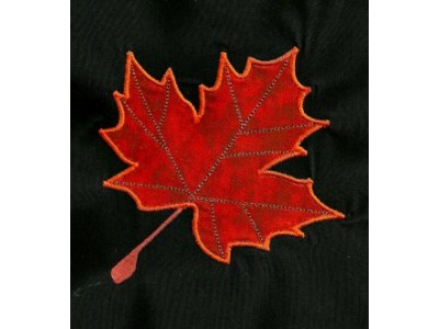 Applique Leaves Embroidery Machine Design