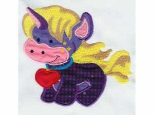 Applique Unicorn Embroidery Machine Design