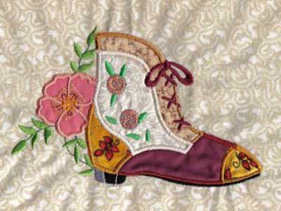 Applique Victorian Shoes