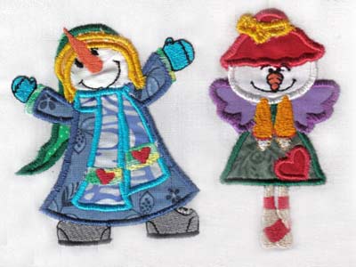 Applique Snow People