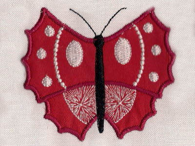 Applique Spring Butterflies Embroidery Machine Design