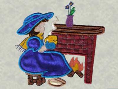 Applique Winter Girls