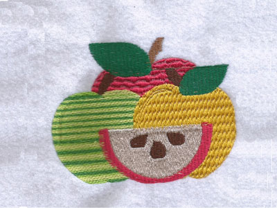 Autumn Apple Baking Embroidery Machine Design