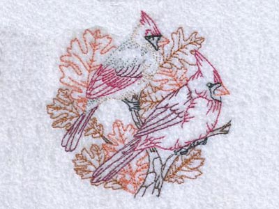 Autumn Birds and Leaves