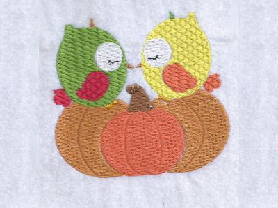 Autumn Owls Embroidery Machine Design