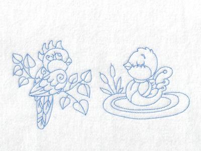 Baby Birds Embroidery Machine Design