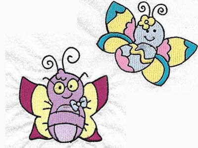 Baby Butterflies Embroidery Machine Design