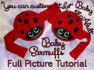 Baby Winter Ear Muffs Embroidery Machine Design