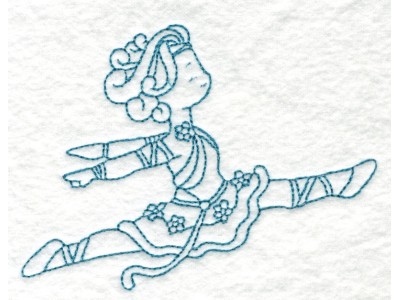 Ballerina RW Embroidery Machine Design