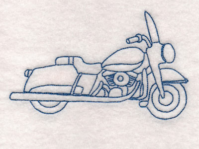 Bluework Bikes Embroidery Machine Design