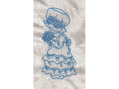 Blue Work Bonnets Embroidery Machine Design