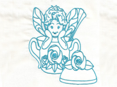 Bluework Teaset Fairies