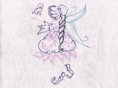 Bonnet Fairies Embroidery Machine Design