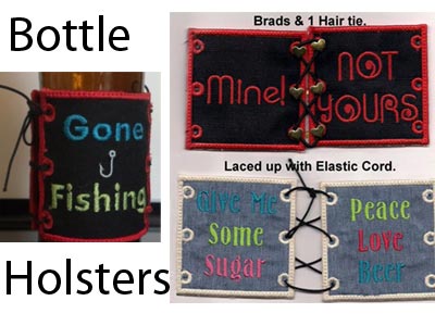Bottle Holster Embroidery Machine Design