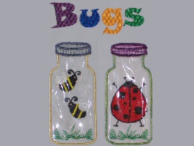 Bugs In The Jar Embroidery Machine Design