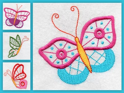 Butterfly Embroidery Machine Design