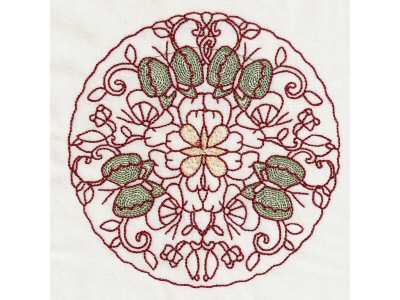 Butterfly Quilt Circles Embroidery Machine Design
