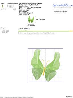 Detail Charts for the set Butterfly Threads