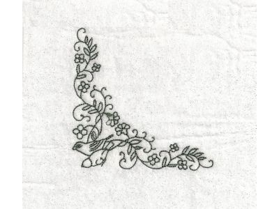 BW Bird Corners Embroidery Machine Design