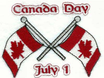 Canada Day Embroidery Machine Design