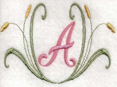 Cat Tail Mono Embroidery Machine Design