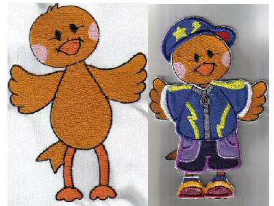 Chickie Dolls Embroidery Machine Design