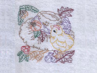 Chickie Fall Embroidery Machine Design