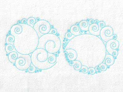 Circle Backgrounds Embroidery Machine Design