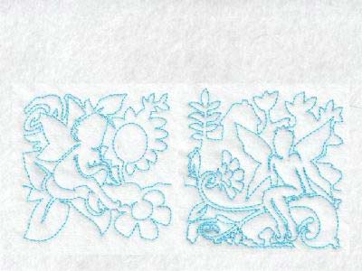 Continuous Line Fairy Blocks Embroidery Machine Design