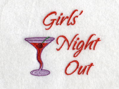 Cocktails Embroidery Machine Design