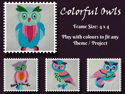 Colorful Owls