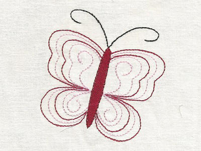 Colorline Butterflies Embroidery Machine Design